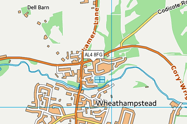 AL4 8FG map - OS VectorMap District (Ordnance Survey) AL4 8FG map - OS VectorMap District (Ordnance Survey)