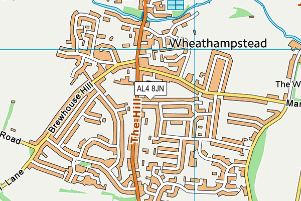 AL4 8JN map - OS VectorMap District (Ordnance Survey) AL4 8JN map - OS VectorMap District (Ordnance Survey)