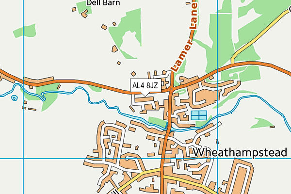 AL4 8JZ map - OS VectorMap District (Ordnance Survey) AL4 8JZ map - OS VectorMap District (Ordnance Survey)