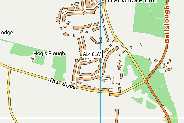 AL4 8LW map - OS VectorMap District (Ordnance Survey) AL4 8LW map - OS VectorMap District (Ordnance Survey)
