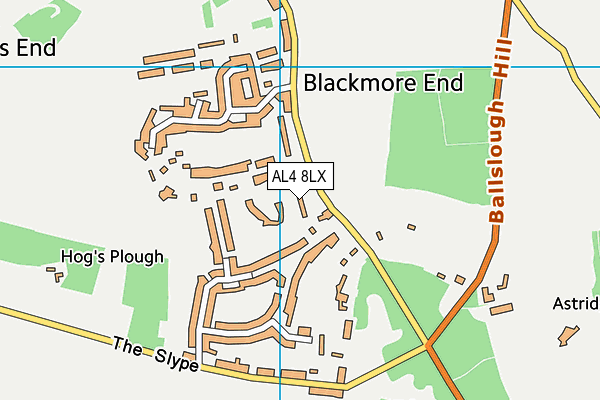 AL4 8LX map - OS VectorMap District (Ordnance Survey) AL4 8LX map - OS VectorMap District (Ordnance Survey)