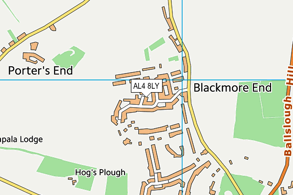 AL4 8LY map - OS VectorMap District (Ordnance Survey) AL4 8LY map - OS VectorMap District (Ordnance Survey)