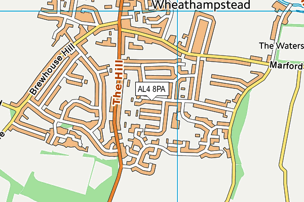 AL4 8PA map - OS VectorMap District (Ordnance Survey) AL4 8PA map - OS VectorMap District (Ordnance Survey)