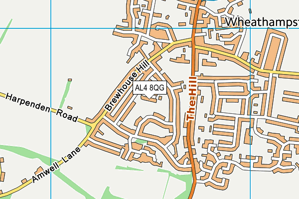 AL4 8QG map - OS VectorMap District (Ordnance Survey) AL4 8QG map - OS VectorMap District (Ordnance Survey)