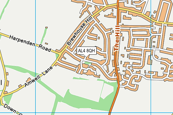 AL4 8QH map - OS VectorMap District (Ordnance Survey) AL4 8QH map - OS VectorMap District (Ordnance Survey)
