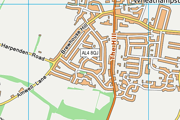 AL4 8QJ map - OS VectorMap District (Ordnance Survey) AL4 8QJ map - OS VectorMap District (Ordnance Survey)