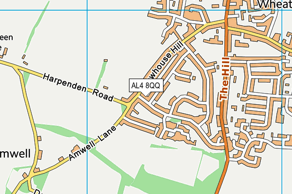 AL4 8QQ map - OS VectorMap District (Ordnance Survey) AL4 8QQ map - OS VectorMap District (Ordnance Survey)