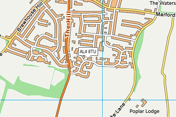 AL4 8TU map - OS VectorMap District (Ordnance Survey) AL4 8TU map - OS VectorMap District (Ordnance Survey)