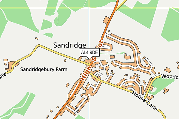 AL4 9DE map - OS VectorMap District (Ordnance Survey) AL4 9DE map - OS VectorMap District (Ordnance Survey)