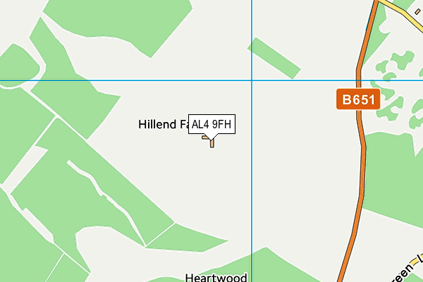 AL4 9FH map - OS VectorMap District (Ordnance Survey)