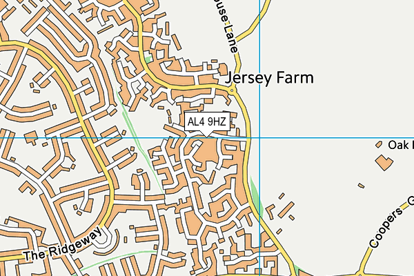 AL4 9HZ map - OS VectorMap District (Ordnance Survey) AL4 9HZ map - OS VectorMap District (Ordnance Survey)