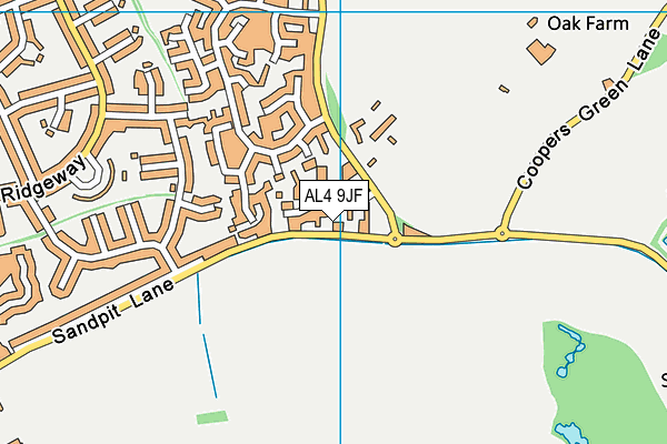 AL4 9JF map - OS VectorMap District (Ordnance Survey) AL4 9JF map - OS VectorMap District (Ordnance Survey)