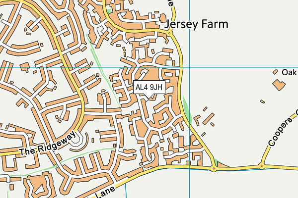 AL4 9JH map - OS VectorMap District (Ordnance Survey) AL4 9JH map - OS VectorMap District (Ordnance Survey)