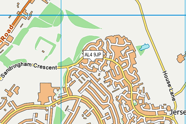 AL4 9JP map - OS VectorMap District (Ordnance Survey) AL4 9JP map - OS VectorMap District (Ordnance Survey)