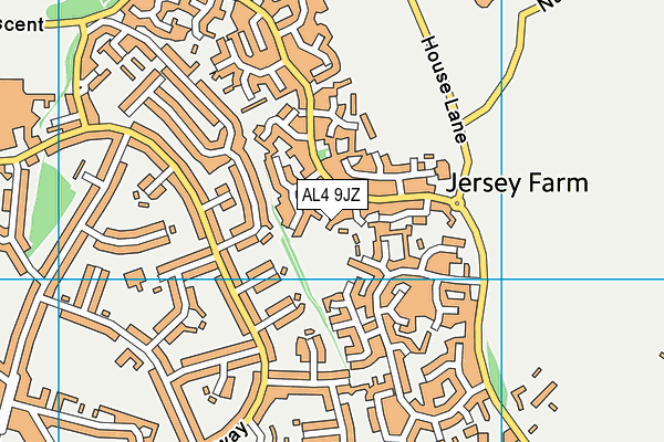 AL4 9JZ map - OS VectorMap District (Ordnance Survey) AL4 9JZ map - OS VectorMap District (Ordnance Survey)