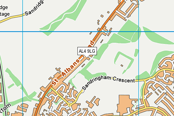 AL4 9LG map - OS VectorMap District (Ordnance Survey) AL4 9LG map - OS VectorMap District (Ordnance Survey)