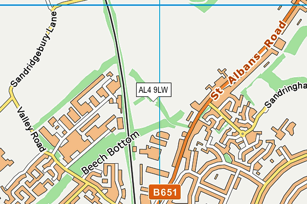 AL4 9LW map - OS VectorMap District (Ordnance Survey) AL4 9LW map - OS VectorMap District (Ordnance Survey)