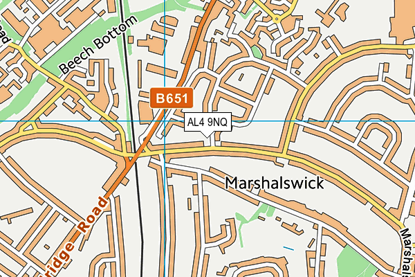 AL4 9NQ map - OS VectorMap District (Ordnance Survey) AL4 9NQ map - OS VectorMap District (Ordnance Survey)