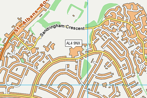 AL4 9NX map - OS VectorMap District (Ordnance Survey) AL4 9NX map - OS VectorMap District (Ordnance Survey)