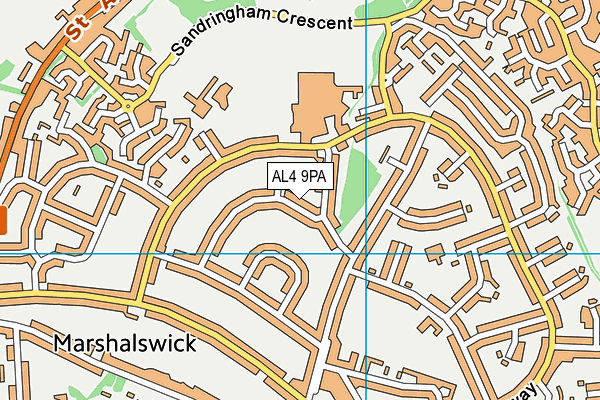 AL4 9PA map - OS VectorMap District (Ordnance Survey) AL4 9PA map - OS VectorMap District (Ordnance Survey)