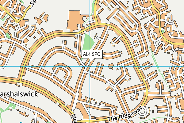 AL4 9PQ map - OS VectorMap District (Ordnance Survey) AL4 9PQ map - OS VectorMap District (Ordnance Survey)