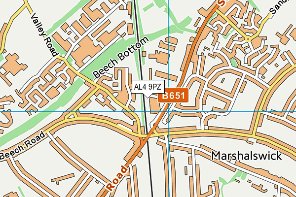 AL4 9PZ map - OS VectorMap District (Ordnance Survey) AL4 9PZ map - OS VectorMap District (Ordnance Survey)