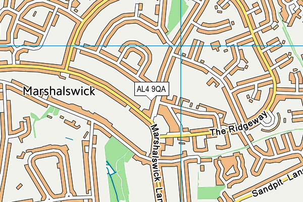 AL4 9QA map - OS VectorMap District (Ordnance Survey) AL4 9QA map - OS VectorMap District (Ordnance Survey)
