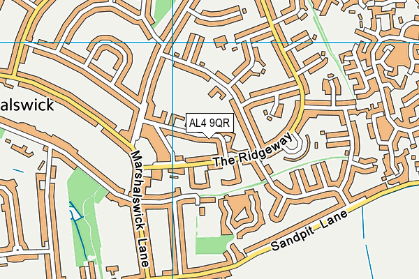 AL4 9QR map - OS VectorMap District (Ordnance Survey)