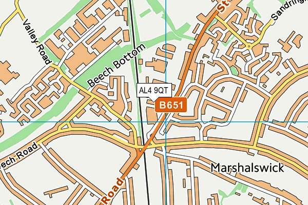 AL4 9QT map - OS VectorMap District (Ordnance Survey) AL4 9QT map - OS VectorMap District (Ordnance Survey)