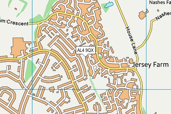 AL4 9QX map - OS VectorMap District (Ordnance Survey) AL4 9QX map - OS VectorMap District (Ordnance Survey)
