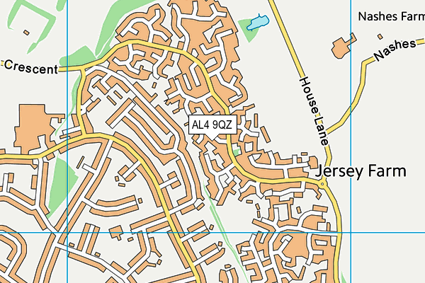 AL4 9QZ map - OS VectorMap District (Ordnance Survey) AL4 9QZ map - OS VectorMap District (Ordnance Survey)