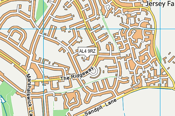 AL4 9RZ map - OS VectorMap District (Ordnance Survey) AL4 9RZ map - OS VectorMap District (Ordnance Survey)