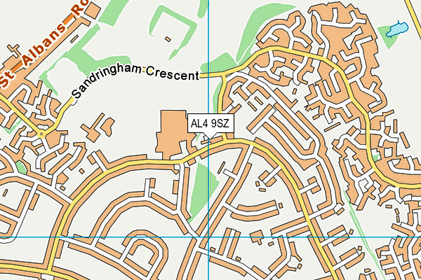AL4 9SZ map - OS VectorMap District (Ordnance Survey) AL4 9SZ map - OS VectorMap District (Ordnance Survey)