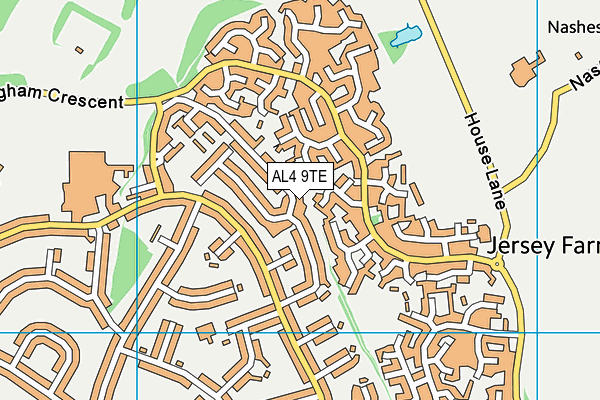 AL4 9TE map - OS VectorMap District (Ordnance Survey) AL4 9TE map - OS VectorMap District (Ordnance Survey)