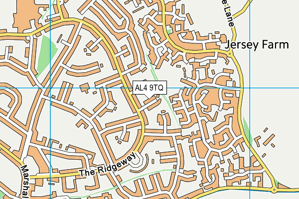 AL4 9TQ map - OS VectorMap District (Ordnance Survey) AL4 9TQ map - OS VectorMap District (Ordnance Survey)