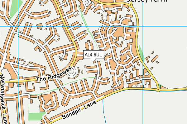 AL4 9UL map - OS VectorMap District (Ordnance Survey) AL4 9UL map - OS VectorMap District (Ordnance Survey)