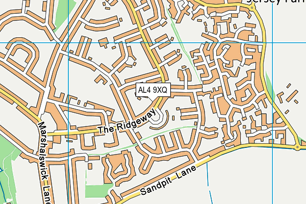AL4 9XQ map - OS VectorMap District (Ordnance Survey) AL4 9XQ map - OS VectorMap District (Ordnance Survey)