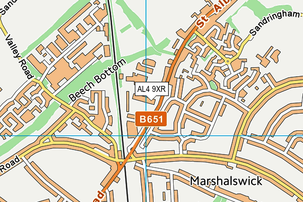 AL4 9XR map - OS VectorMap District (Ordnance Survey) AL4 9XR map - OS VectorMap District (Ordnance Survey)