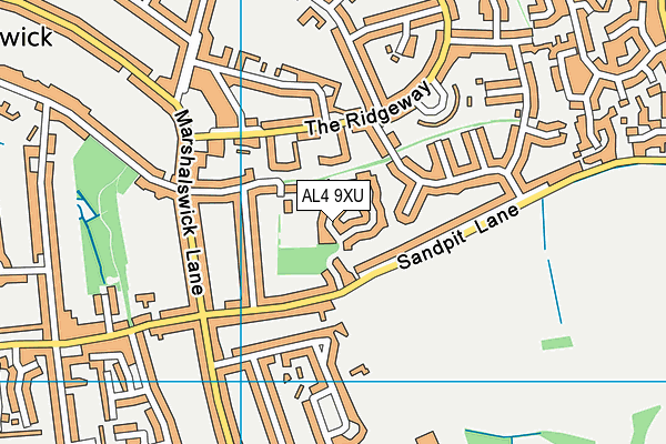 AL4 9XU map - OS VectorMap District (Ordnance Survey) AL4 9XU map - OS VectorMap District (Ordnance Survey)