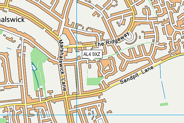 AL4 9XZ map - OS VectorMap District (Ordnance Survey) AL4 9XZ map - OS VectorMap District (Ordnance Survey)