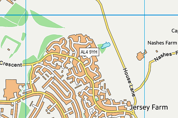 AL4 9YH map - OS VectorMap District (Ordnance Survey) AL4 9YH map - OS VectorMap District (Ordnance Survey)