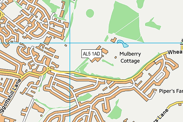 AL5 1AD map - OS VectorMap District (Ordnance Survey) AL5 1AD map - OS VectorMap District (Ordnance Survey)