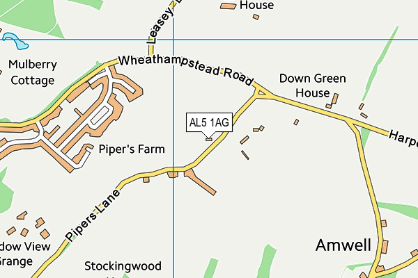 AL5 1AG map - OS VectorMap District (Ordnance Survey) AL5 1AG map - OS VectorMap District (Ordnance Survey)