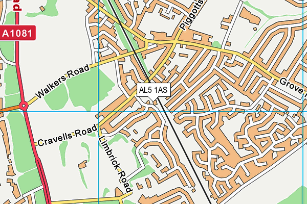 AL5 1AS map - OS VectorMap District (Ordnance Survey) AL5 1AS map - OS VectorMap District (Ordnance Survey)