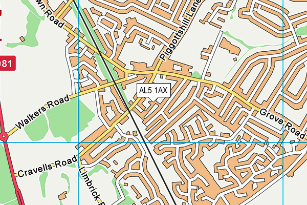 AL5 1AX map - OS VectorMap District (Ordnance Survey) AL5 1AX map - OS VectorMap District (Ordnance Survey)
