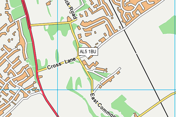 AL5 1BU map - OS VectorMap District (Ordnance Survey) AL5 1BU map - OS VectorMap District (Ordnance Survey)