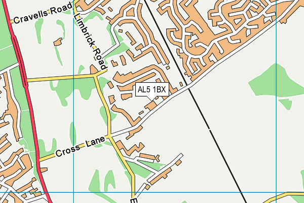 AL5 1BX map - OS VectorMap District (Ordnance Survey) AL5 1BX map - OS VectorMap District (Ordnance Survey)