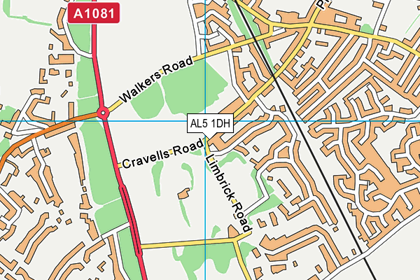 AL5 1DH map - OS VectorMap District (Ordnance Survey) AL5 1DH map - OS VectorMap District (Ordnance Survey)