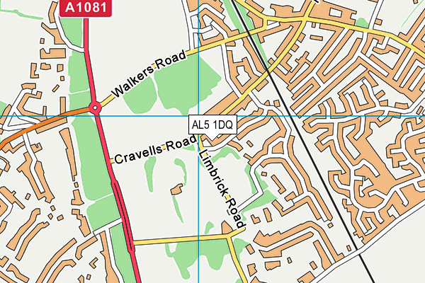 AL5 1DQ map - OS VectorMap District (Ordnance Survey) AL5 1DQ map - OS VectorMap District (Ordnance Survey)