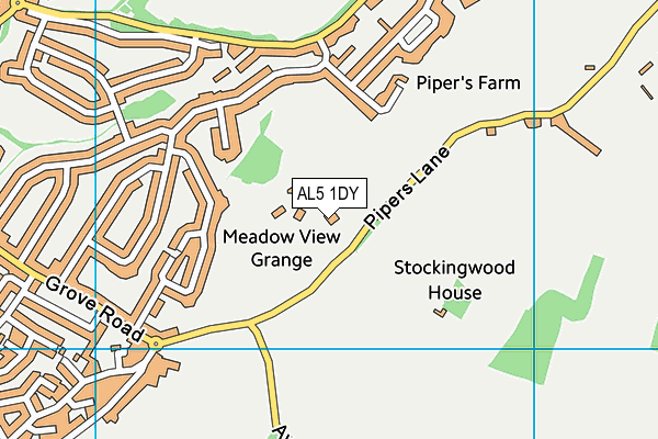 AL5 1DY map - OS VectorMap District (Ordnance Survey) AL5 1DY map - OS VectorMap District (Ordnance Survey)